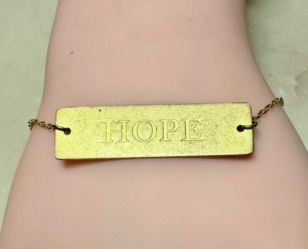 Sterling Silver 925 Vermeil HOPE Bracelet